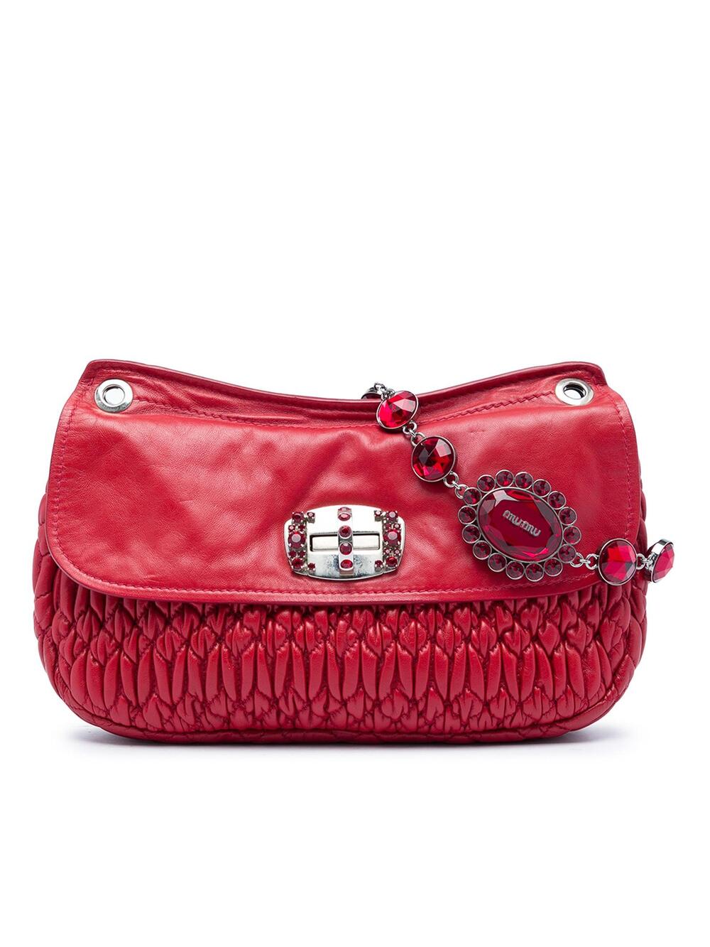 Miu Matelasse Nappa Crystal #359654M73B